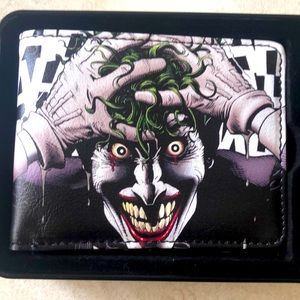 The Joker double sided bifold wallet with collectible tin box